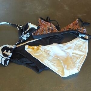 Ivory and gold bikini bottom